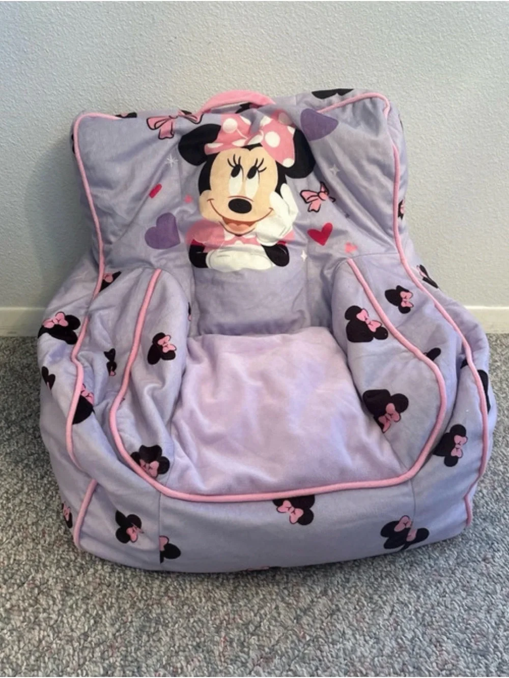 Disney Minnie Mouse Plush Kids Armchair - Lavender & Pink